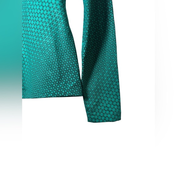 Nike Dri-FIT Women’s Green Geometric Half-Zip Long Sleeve Running Top Size Small - Picture 3 of 9